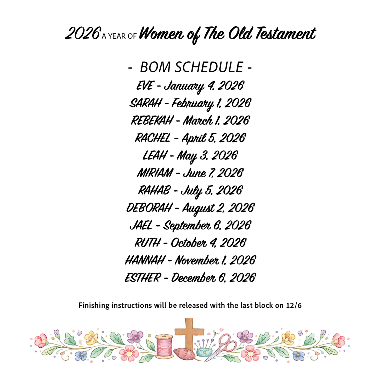 Women Of The Old Testament Block Of The Month Bundle