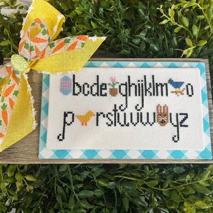 April Monthly Alphabet Cross Stitch Chart